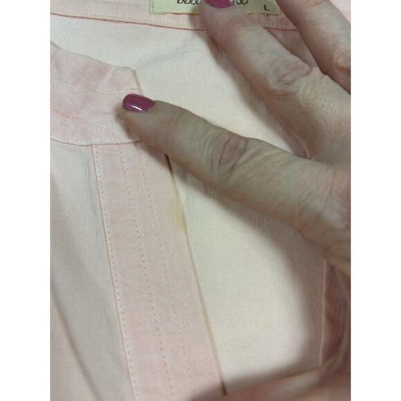 Bella Dahl Tunic Top Blouse Peach Pink Large - Picture 5 of 9